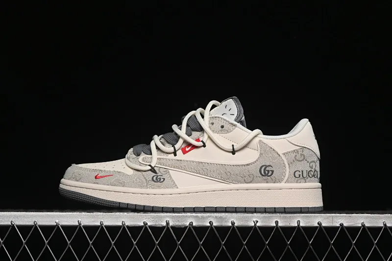 All categories Air Jordan Jordan series basketball shoes Air Jordan 1 Low High-end customized low-top sneakers Travis Scott x Fragment Design x Air Jordan 1 Low OG SP AJ1 Joe 1 Gucci beige denim low-top cultural casual sneakers HT5088-601